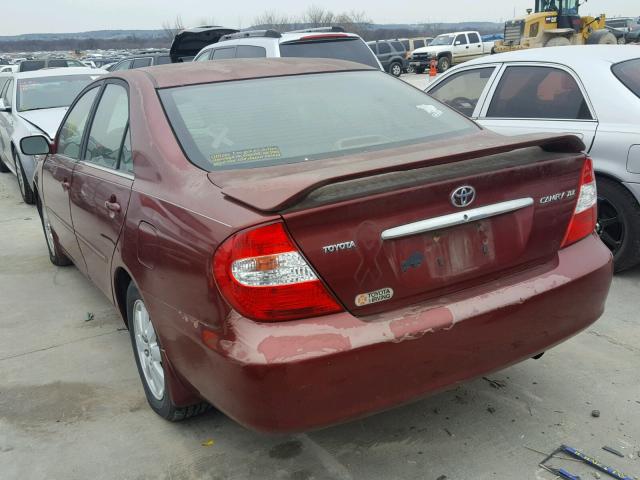 4T1BE32K83U146777 - 2003 TOYOTA CAMRY LE RED photo 3