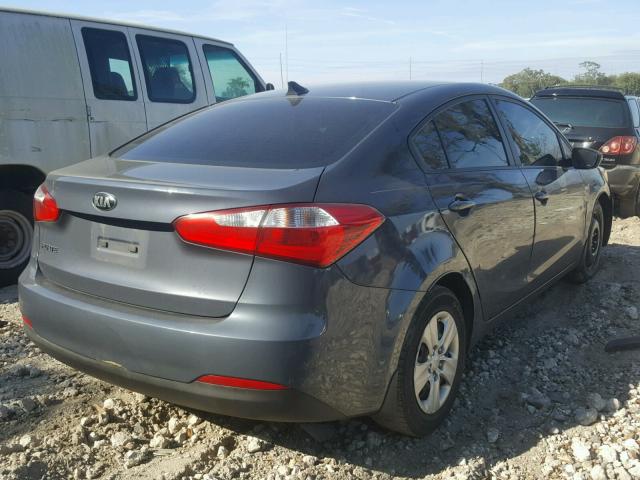 KNAFK4A68G5613881 - 2016 KIA FORTE LX CHARCOAL photo 4