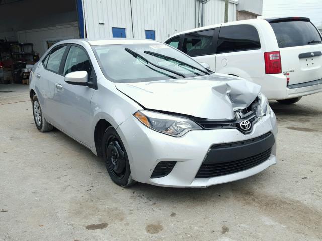 2T1BURHE7EC101762 - 2014 TOYOTA COROLLA L SILVER photo 1