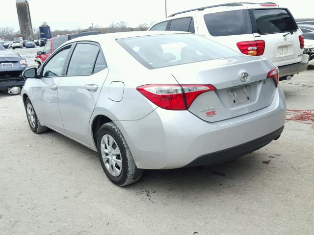 2T1BURHE7EC101762 - 2014 TOYOTA COROLLA L SILVER photo 3