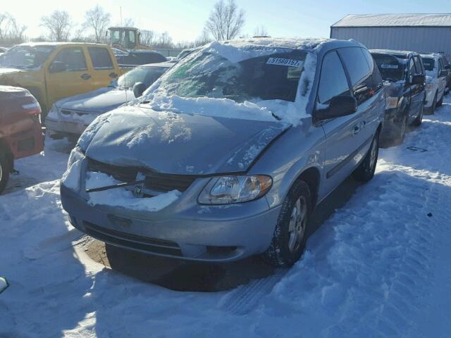 1D4GP45R66B584249 - 2006 DODGE CARAVAN SX BLUE photo 2