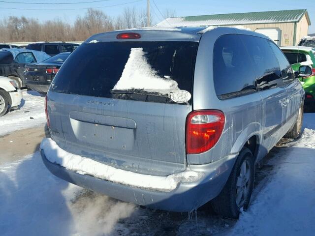 1D4GP45R66B584249 - 2006 DODGE CARAVAN SX BLUE photo 4