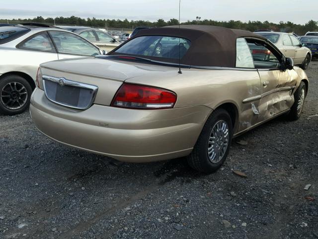 1C3EL45U01N680412 - 2001 CHRYSLER SEBRING LX GOLD photo 4