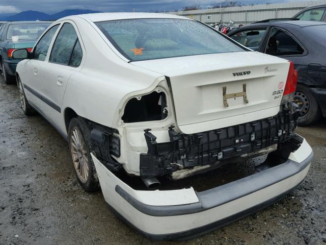 YV1RS58DX22132075 - 2002 VOLVO S60 2.4T WHITE photo 3