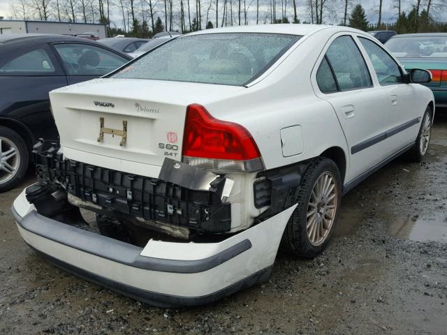 YV1RS58DX22132075 - 2002 VOLVO S60 2.4T WHITE photo 4