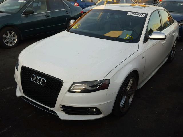 WAUBGAFL2BA002516 - 2011 AUDI S4 PREMIUM WHITE photo 2