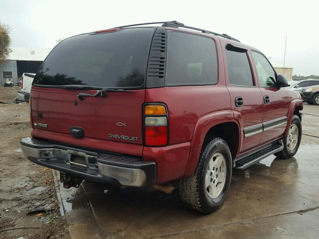 1GNEC13V74R292989 - 2004 CHEVROLET TAHOE C150 MAROON photo 4