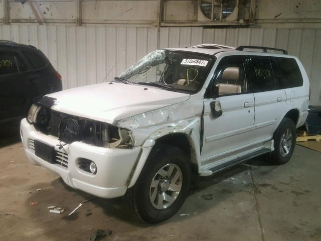 JA4MT41R11P010312 - 2001 MITSUBISHI MONTERO SP WHITE photo 2