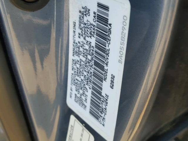 4T1BE30K73U760643 - 2003 TOYOTA CAMRY LE 蓝色 照片 10