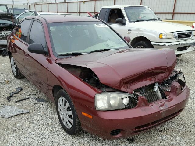 KMHDN45D22U251972 - 2002 HYUNDAI ELANTRA GL MAROON photo 1