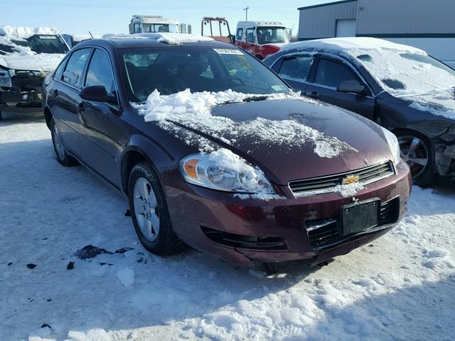 2G1WT58N679355715 - 2007 CHEVROLET IMPALA LT MAROON photo 1