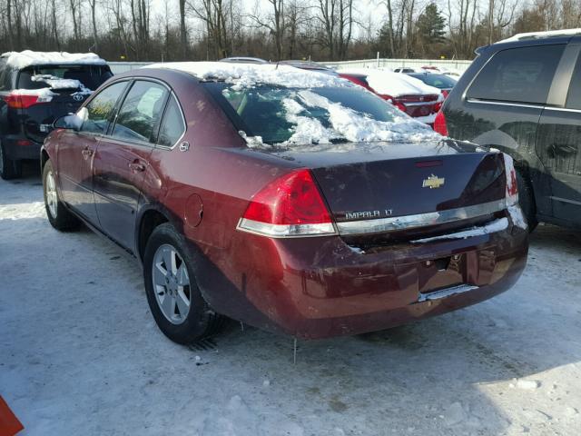 2G1WT58N679355715 - 2007 CHEVROLET IMPALA LT MAROON photo 3