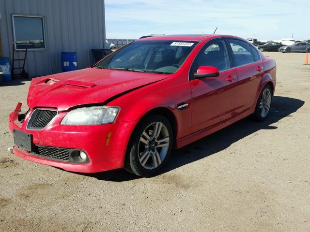 6G2ER577X8L151764 - 2008 PONTIAC G8 RED photo 2