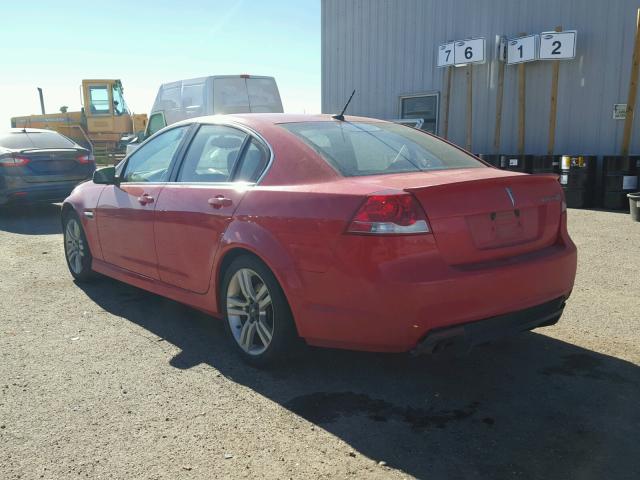 6G2ER577X8L151764 - 2008 PONTIAC G8 RED photo 3