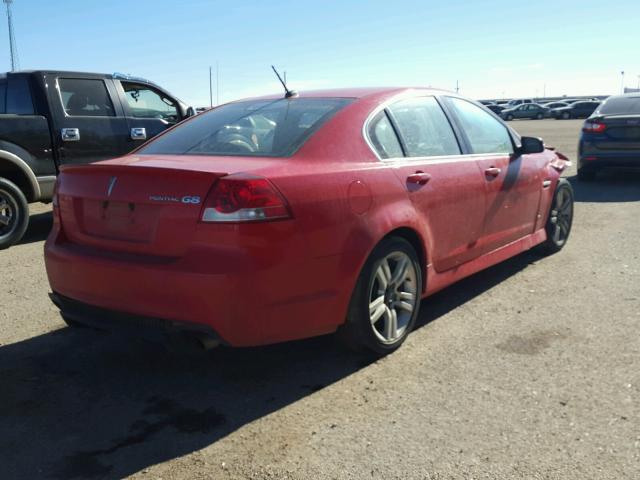 6G2ER577X8L151764 - 2008 PONTIAC G8 RED photo 4