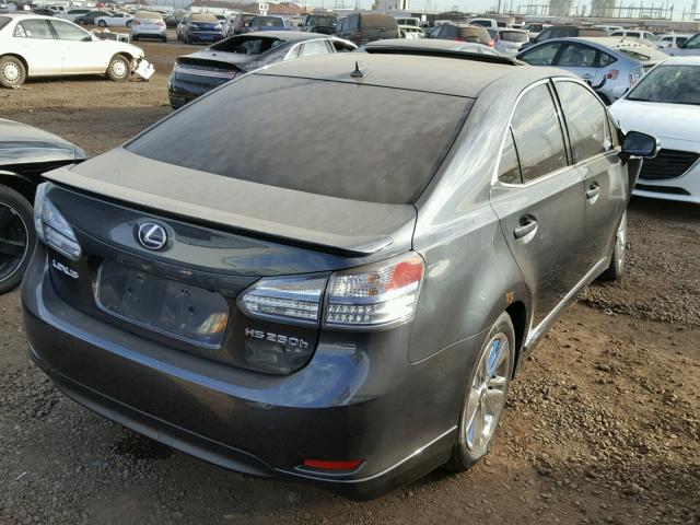 JTHBB1BA3A2030354 - 2010 LEXUS HS 250H CHARCOAL photo 4