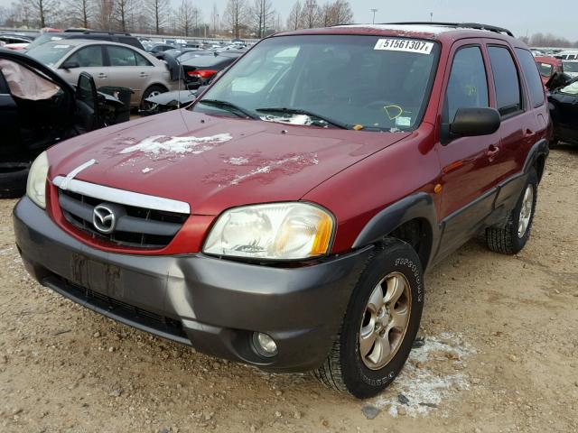 4F2YZ04133KM10442 - 2003 MAZDA TRIBUTE LX BURGUNDY photo 2