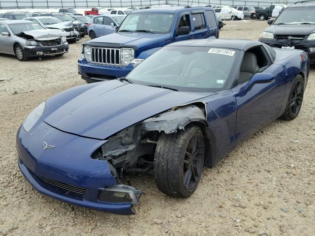 1G1YY26U565117367 - 2006 CHEVROLET CORVETTE BLUE photo 2