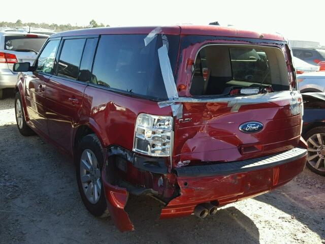 2FMDK51C89BA73626 - 2009 FORD FLEX SE RED photo 3