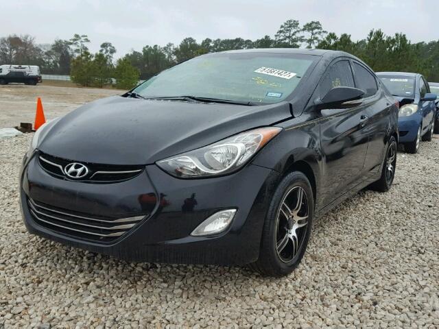 KMHDH4AEXDU555575 - 2013 HYUNDAI ELANTRA GL BLACK photo 2