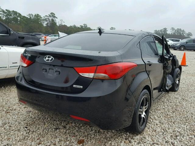 KMHDH4AEXDU555575 - 2013 HYUNDAI ELANTRA GL BLACK photo 4