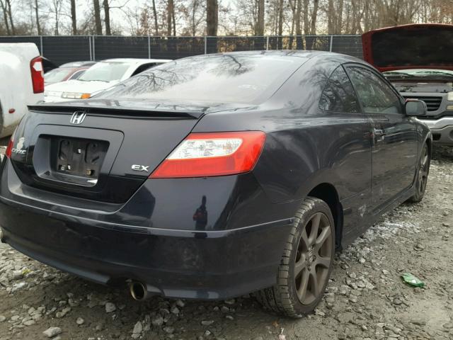 2HGFG12896H510514 - 2006 HONDA CIVIC EX BLACK photo 4