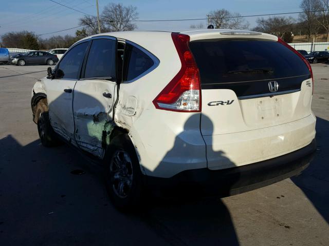 5J6RM3H38EL030407 - 2014 HONDA CR-V LX WHITE photo 3