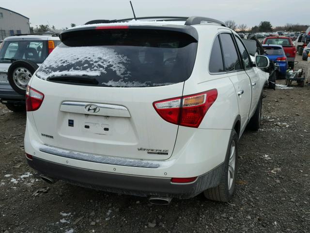 KM8NUDCC7AU128958 - 2010 HYUNDAI VERACRUZ G WHITE photo 4