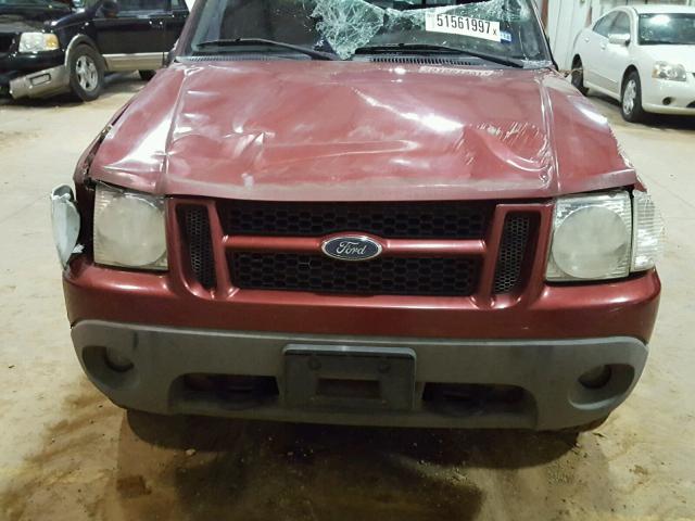 1FMZU67E12UB29873 - 2002 FORD EXPLORER S RED photo 7