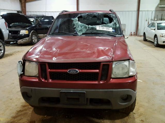 1FMZU67E12UB29873 - 2002 FORD EXPLORER S RED photo 9