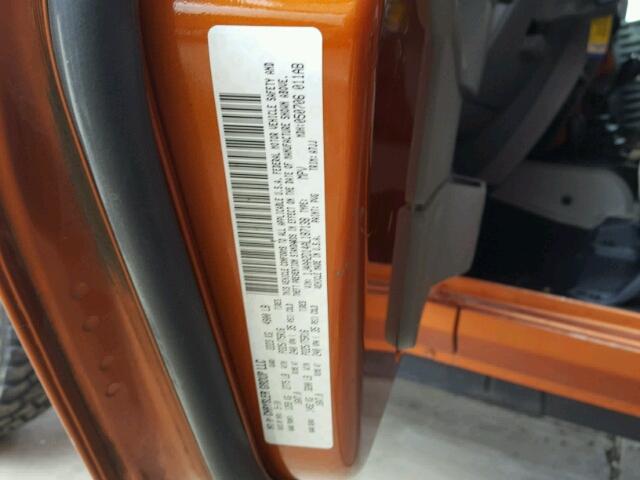 1J4AA2D14AL187138 - 2010 JEEP WRANGLER S ORANGE photo 10