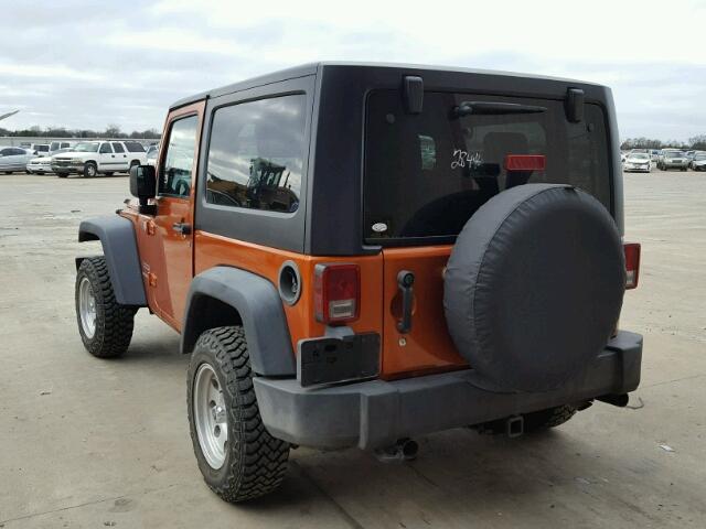 1J4AA2D14AL187138 - 2010 JEEP WRANGLER S ORANGE photo 3