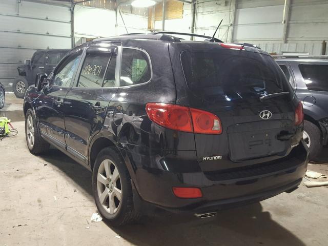 5NMSH13E19H238516 - 2009 HYUNDAI SANTA FE S BLACK photo 3