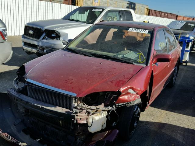 2HGES26792H573222 - 2002 HONDA CIVIC EX BURGUNDY photo 2