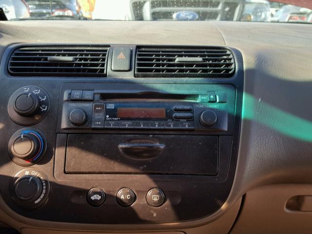 2HGES26792H573222 - 2002 HONDA CIVIC EX BURGUNDY photo 9