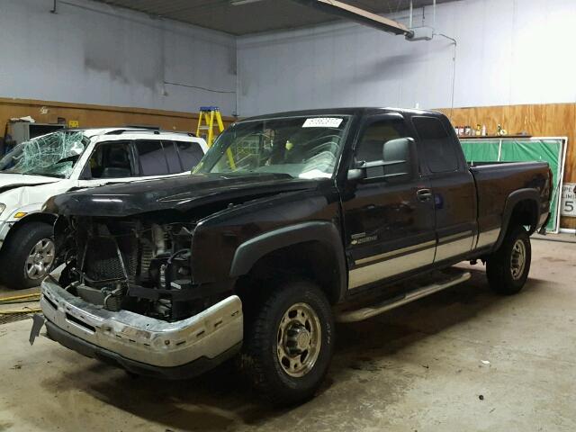 1GCHK29D57E153128 - 2007 CHEVROLET SILVERADO BLACK photo 2