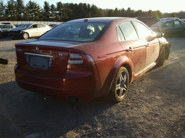 19UUA66248A032127 - 2008 ACURA TL BURGUNDY photo 4