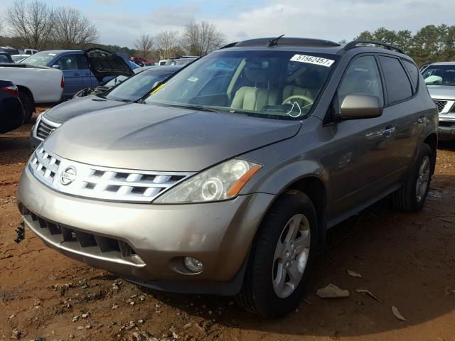 JN8AZ08W73W214749 - 2003 NISSAN MURANO SL GOLD photo 2