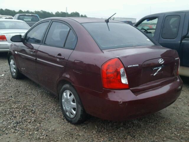 KMHCN46C66U024713 - 2006 HYUNDAI ACCENT GLS MAROON photo 3