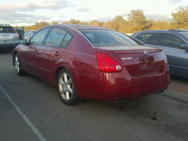 1N4BA41E74C844649 - 2004 NISSAN MAXIMA SE MAROON photo 3