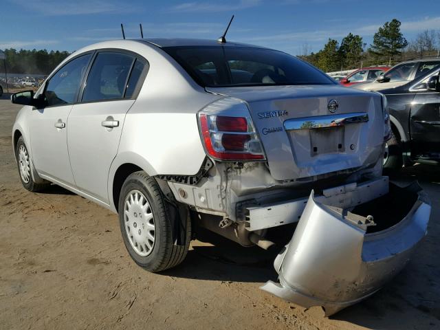 3N1AB6AP7AL652392 - 2010 NISSAN SENTRA 2.0 SILVER photo 3