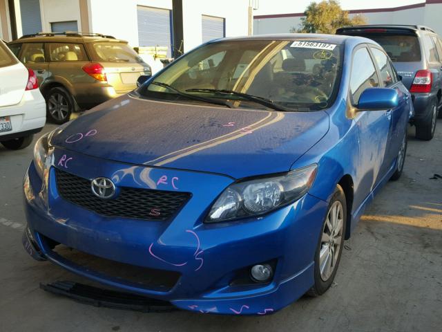 2T1BU4EE4AC446930 - 2010 TOYOTA COROLLA BA BLUE photo 2