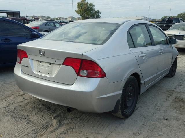 1HGFA16568L068461 - 2008 HONDA CIVIC LX SILVER photo 4