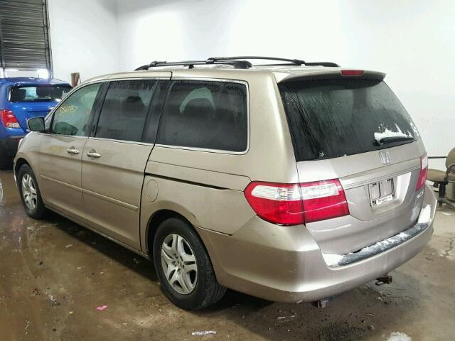 5FNRL38685B404908 - 2005 HONDA ODYSSEY EX TAN photo 3