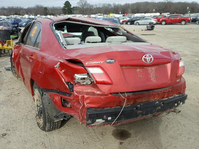 4T1BE46K59U390945 - 2009 TOYOTA CAMRY BASE RED photo 3