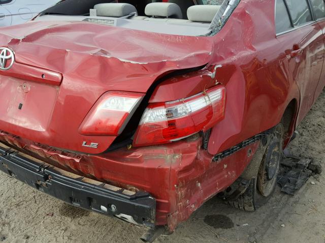 4T1BE46K59U390945 - 2009 TOYOTA CAMRY BASE RED photo 9