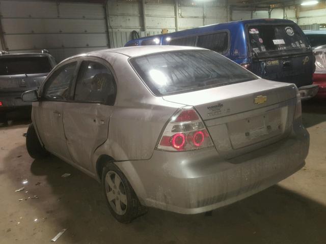 KL1TD56607B115245 - 2007 CHEVROLET AVEO BASE SILVER photo 3