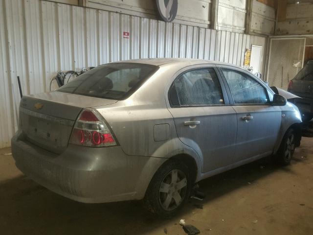 KL1TD56607B115245 - 2007 CHEVROLET AVEO BASE ვერცხლისფერი ფოტო 4