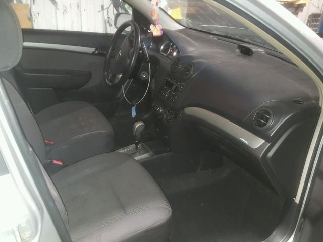 KL1TD56607B115245 - 2007 CHEVROLET AVEO BASE ვერცხლისფერი ფოტო 5