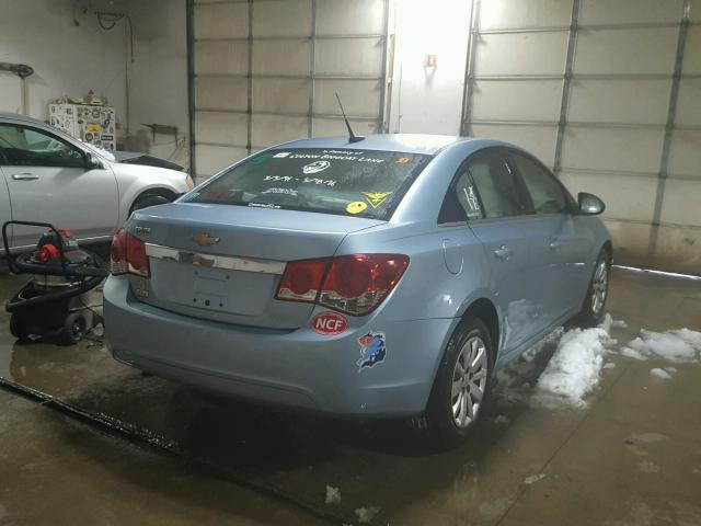 1G1PC5SH1B7299443 - 2011 CHEVROLET CRUZE LS BLUE photo 4